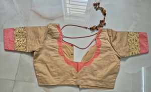 beige cotton blouse