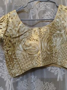 Elegant Gold Embroidered Blouse