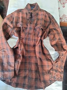 Brown Flannel Unisex Overshirt