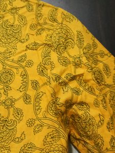 Yellow Kurti with Black Print
