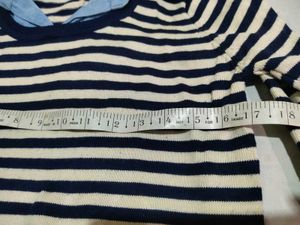 Striped Knit Sweater Korean Heavy Winter