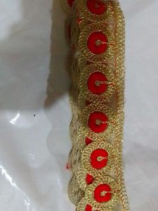 Red &amp; Gold Decorative Lace