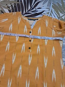 Yellow Ikat Print Kurta Set sale fix rate