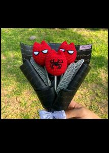 Crochet Batman &amp; Venom Bouquet