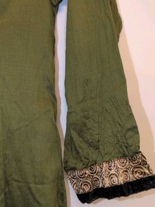 Extremely Elegant Olive Green Embellished Kurta