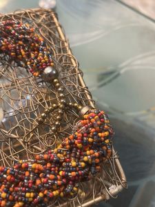 Multi-color Beaded Statement Necklace