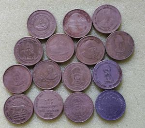 Vintage Indian Commemorative Coin Collection Set