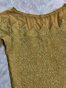 Designer Mustard Yellow Blouse