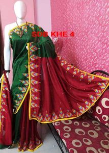 BRAND NEW EMBROIDERED SOFT KHADI SAREE