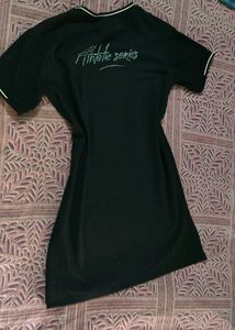 Casual Black Graphic Print t-shirt Dress