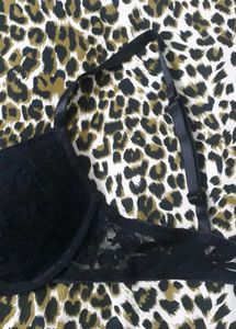 Branded Lace Push Up Bra Ultrablack 32 A