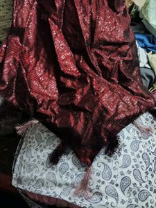 Sparkling Red Maroon &amp; Black Sequin Kurta