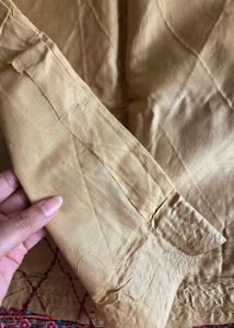 Golden Dress Material with Border