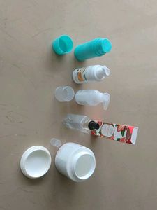 Assorted Skincare Products empty bottles