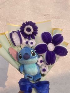 Disney Stitch Plush Flower Bouquet Gift