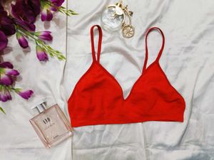 🇳🇿💫🎀Red Ribbed Bralette
