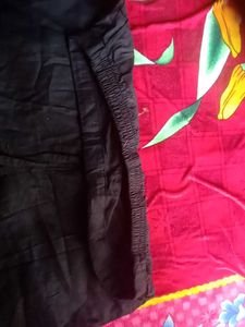 Pink Printed Kurta with Black Pants