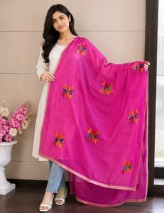 Ethnic Elegance: Traditional Floral Stole