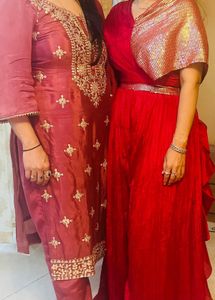 Vibrant Pink Sequined Lehenga Set