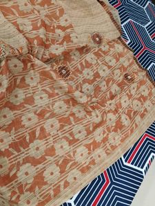 Good tan colour saree