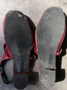 Red Patent Slingback Heels