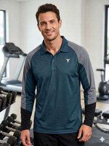 New Technosport Men's Long Sleeve Polo T Shirt