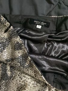 y2k Sequin Snake Print Midi Skirt