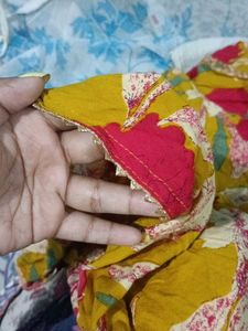 Floral Print Yellow Kurta combo