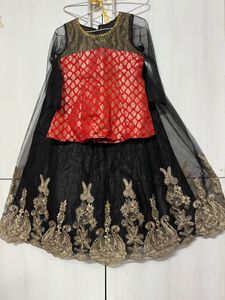 Stunning Red & Black Lehenga Choli
