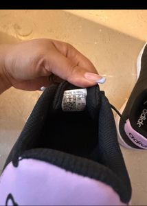 Adidas Black &amp; Pink Striped Sneakers