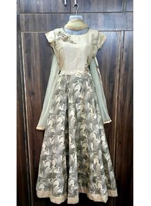 Elegant Ethnic Gown with Dupatta