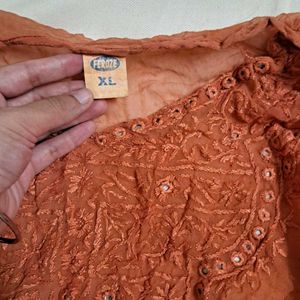 Y2k Vintage Desi Chatpati Embellished Sheer Kurti