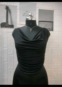 Chic Black Off-Shoulder Ruched Top