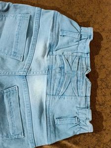Sky Blue Jeans , Beautiful Design At The Back.
