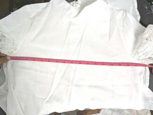 Beauty White Lace Sleeve Top
