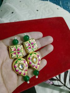 Handpainted Floral Earrings