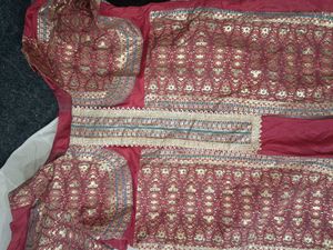 Elegant Maroon &amp; Gold Kurta Set