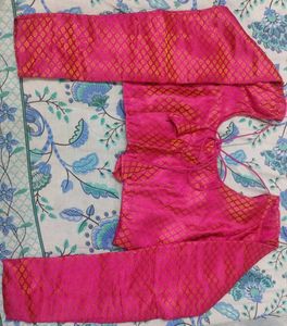 Pink Brocade Blouse