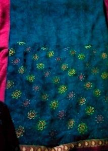 Beautiful Blue Floral Saree