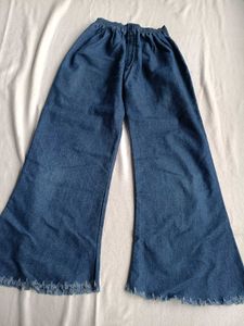 Boho Wide Leg Denim Pants