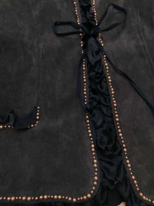 beaded blue corduroy coat/blazer