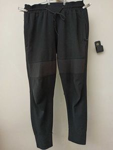 2psc Premium Unisex Black Mesh-Panel Track Pants