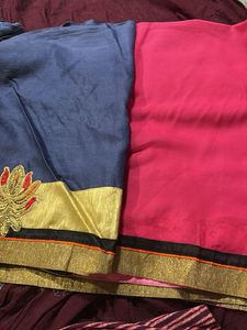 2 colour saree