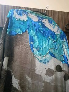 Printed Stiched Saree with Padded Blous