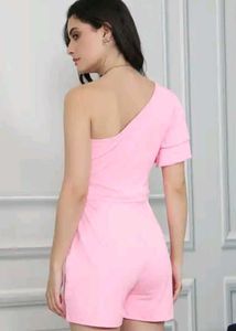 Shein One Shoulder Flutter Sleeve Panelled Playsui