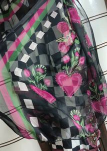 Stylish Black &amp; White Checkered Kurta Set