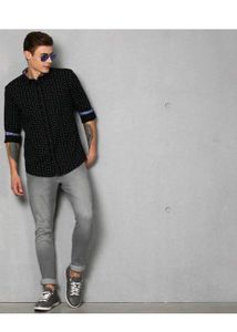 Men's Black Printed Shirt