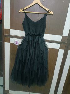 Tiered Ruffle Midi Dress ,