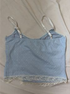 Cute Blue Lace Cami Top