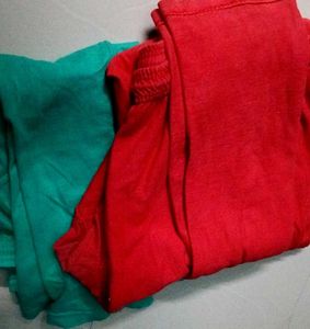 Women leggings Red ♥️ and Sea green